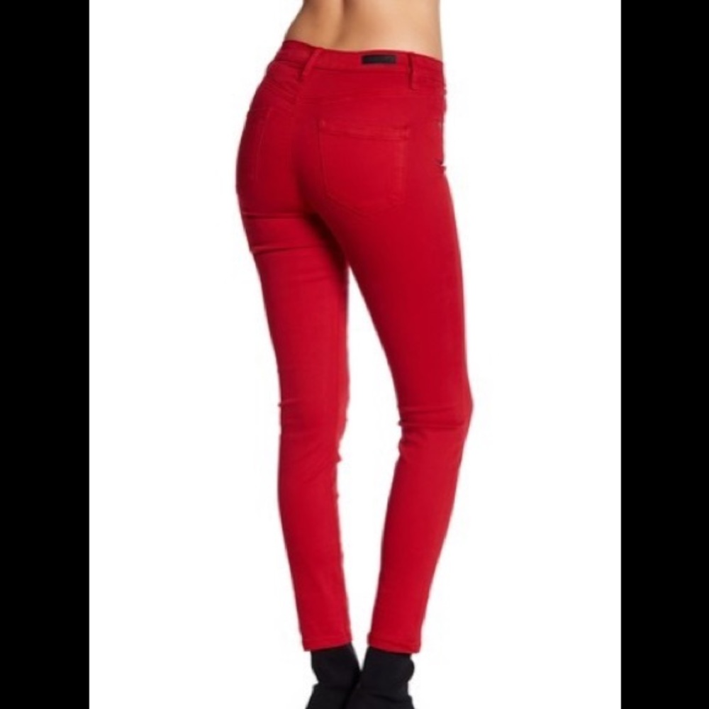 BLANKNYC Denim Red Skinny Ankle Jeans NWT NEW 30 - Picture 2 of 3